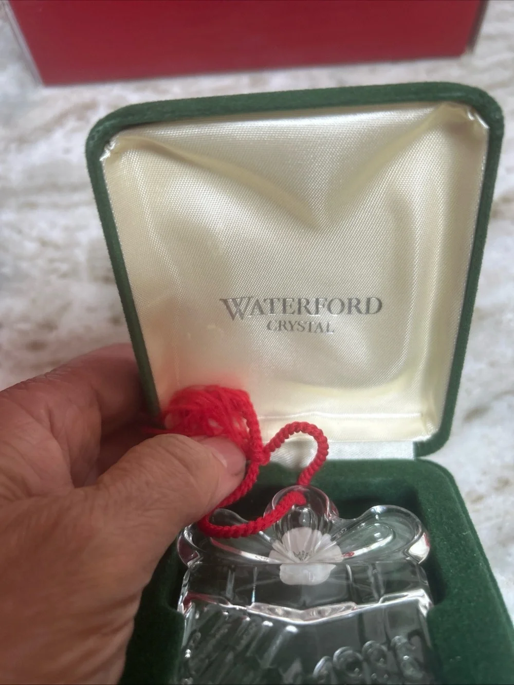 VTG WATERFORD Crystal Christmas Memories Collection Gift 1996 Velvet Gift Box